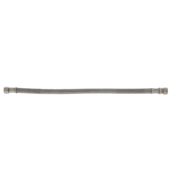 Jones Stephens 3/8in. Flare x 3/8in. Compression x 16in Braided Stainless Steel Texas Style Faucet Connector S04247 - main